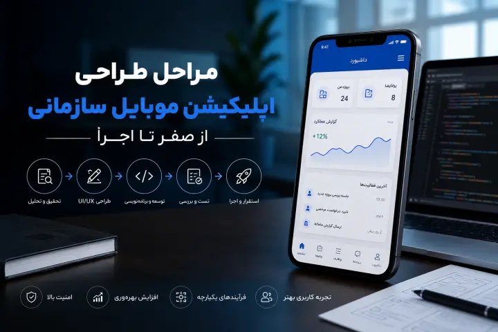 طراحی اپلیکیشن موبایل سازمانی | راهنمای کامل از صفر تا اجرا